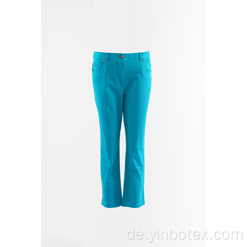 Damen Aqua Baumwollhose